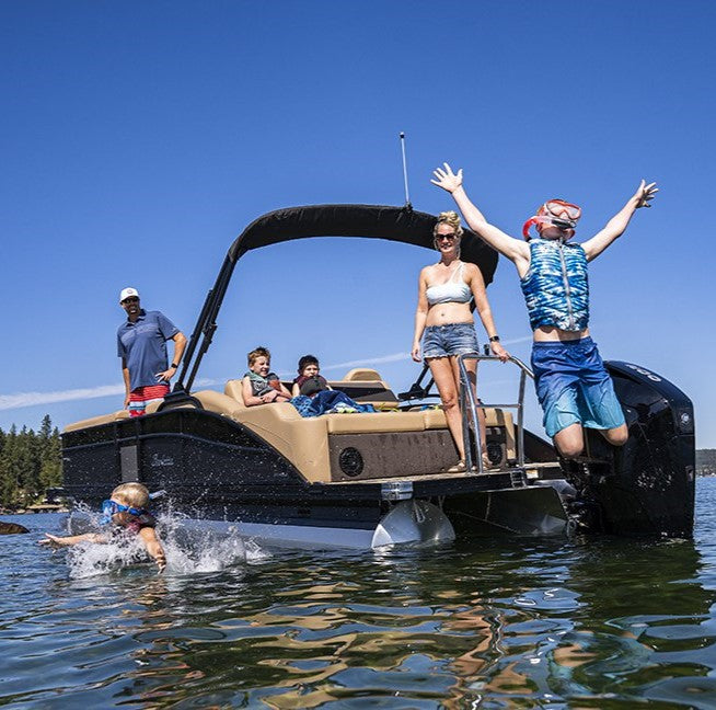 Pontoon Boating Family